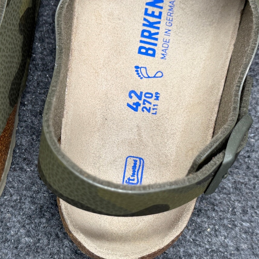 Birkenstock Milano Sandals Men's 9 Desert Soil Camouflage Green Soft Footbed - Picture 11 of 11